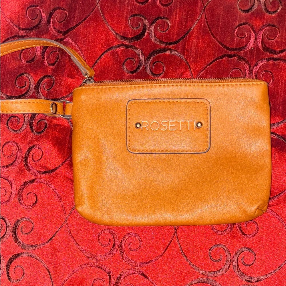 Rosetti Orange Wristlet Clutch